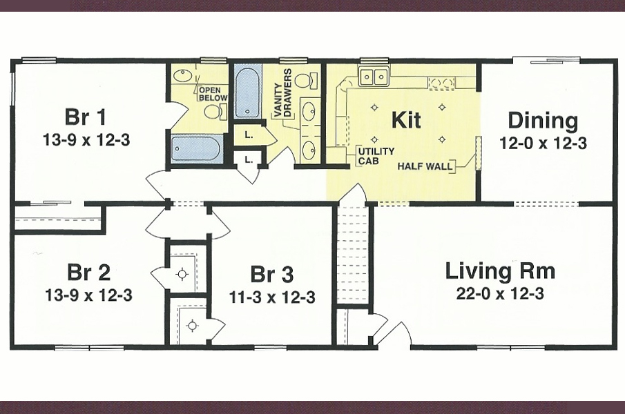Mansfield II 1,456 sq ft Spartec Modular Homes